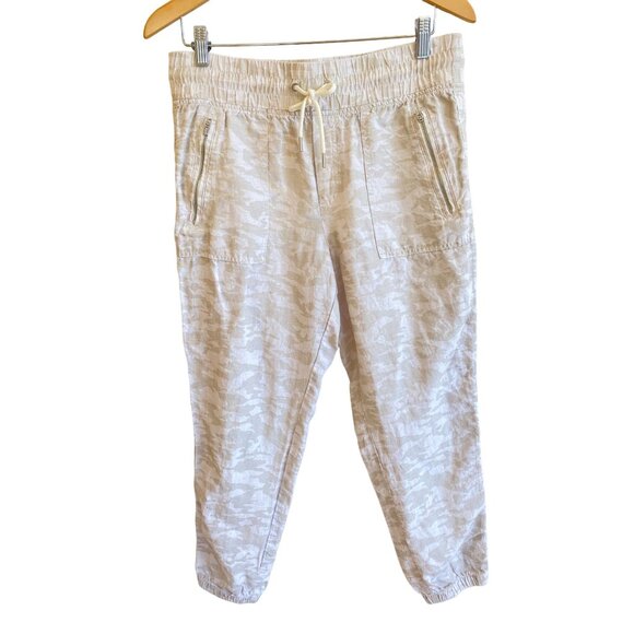 Athleta Camo Cabo Linen Jogger Women’s 10 Athleisure Travel Pant Worn Once! - Picture 2 of 12